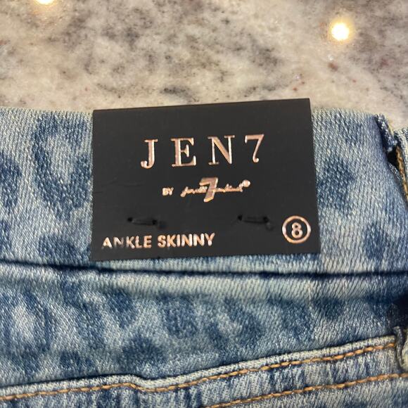 Jen7 by 7 for All Mankind Sunrise Leopard Jeans 8 NEW - Picture 4 of 5